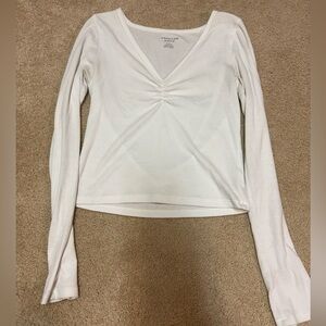 American Eagle Outfitters Cream Long Sleeve Top